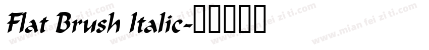 Flat Brush Italic字体转换